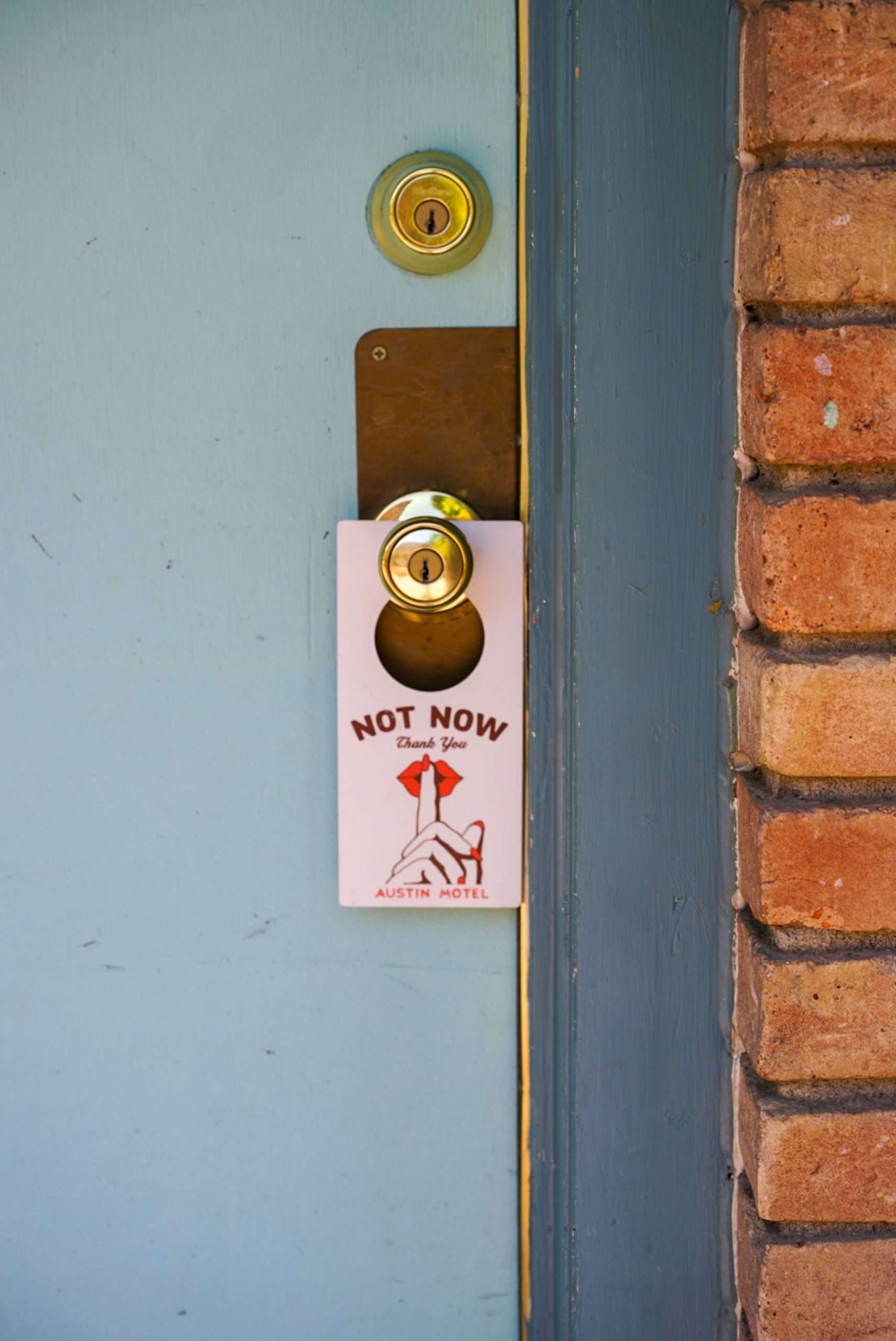 Do not disturb signs for work