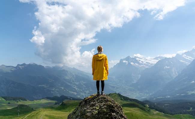 woman hiking
